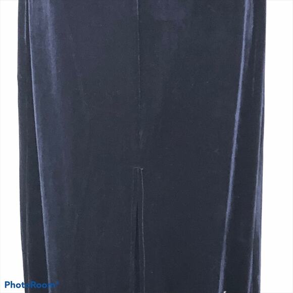 Romeo & Juliet Couture Navy Velvet Maxi Slip Gown Medium NWT - Picture 7 of 16